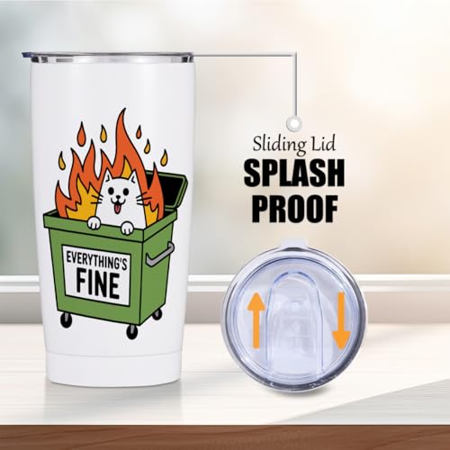Birthday Gifts for Women Men 20 oz Tumbler, Funny Gifts for Coworkers Boss | Funny Office Gag Gift Stainless Steel Insulated Water Bottle, Inspirational Gift Insulated Travel Coffee Mugs (White) - color: Multi 1461