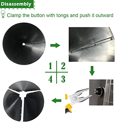 19 in PP Squirrel Baffle for Pole Bird Feeders, Hang Mount, 1pcs | Raccoon and Squirrel Guard Stopper for Shepherd Hooks - style: Hanging Mount 1pcs
