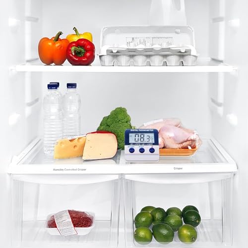 Digital Refrigerator Thermometer - Accurate Indoor/Outdoor Fridge Thermometer and Freezer Thermometer, Fast Reading, Ideal for Home and Commercial Use