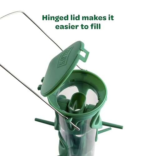 Kaytee Songbird Wild Bird Diffuser, Tube Bird Feeders, Pack of 2 | Feed more birds. Bird feeders for outdoors hanging. 10 perches, hinged lid, bird feeder 2 pack
