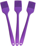 Purple Silicone Pastry Basting Brush - Food Grade BPA Free, Heat Resistant Up to 660°F/315°C, Dishwasher Safe Cooking Brush for Baking, BBQ, Grilling, Sauce,Butter,Cake & Bread - color: Purple