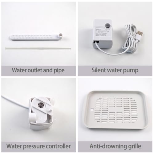 PINVNBY Automatic Bird Bath with Pump,Parrot Bathtub Shower Parakeet Bath Box with Cage USB & Power Plug Water Circulated Controller for Cockatiel Lovebird Conure Budgie(White) - color: 【White】