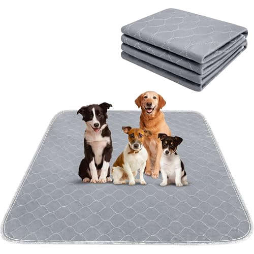 Reusable Pee Pads for Dogs Extra Large 60" x 48" Puppy Playpen Mat | Washable Pee Pads Heavy Absorbency Waterproof Dog Training Pads Non-Slip for Housebreaking, Whelping, Potty, Crate - size: 48x60 Inch (Pack of 1)