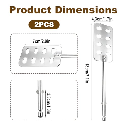 2pcs Hand Mixer Butter Churner Churn Maker Compatible with Hamilton Beach | 304 Stainless Steel Hand Mixer Attachments Replacement Parts Accessories Beaters Turner for Cooking and Baking