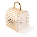 Lightweight Bird Travel Bag Portable Bird Cage Escape Portable Travel Bird Carrier Circular Arc Small Transparent Acrylic Travel Bird Carrier for Bird Parakeets
