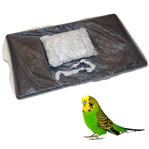 Aogigigio Bird Cage Liner - 50 Pcs Disposable Bird Cage Liners, Large 38 x 22 Inch Cage Liner for Big Tray, Leakproof Plastic Bird Cage Liner for Parakeet, Cage Liners for Small Animals