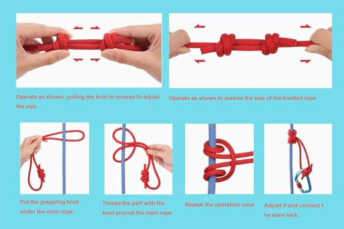 Climbing Rope, Waterproof Anti-Freezing Static Rope, Reflective, Floating, for Climbing, Arborist, Rappelling, Swing, Boating, Marine, Rafting and Caving - color: Orange, size: 3/8" x 16'