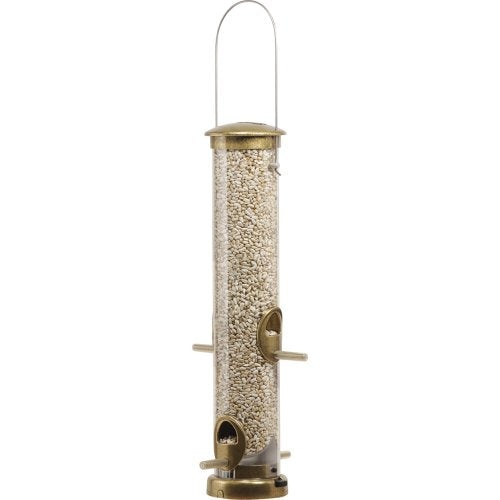 Aspects 395 Quick-Clean Seed Tube Feeder, Medium - Antique Brass - color: Antique Brass, size: Medium