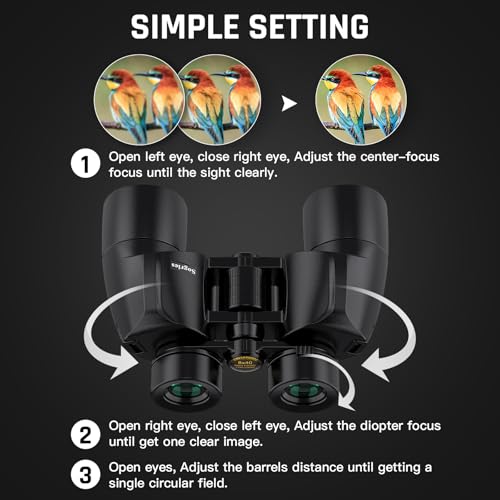 Sogries 8x40 Binoculars for Adults High Powered | Binoculars for Bird Watching Long Distance IPX7 Waterproof Fully Multi-Coated BAK4 Prism Optics Travel Stargazing - size: 8x40