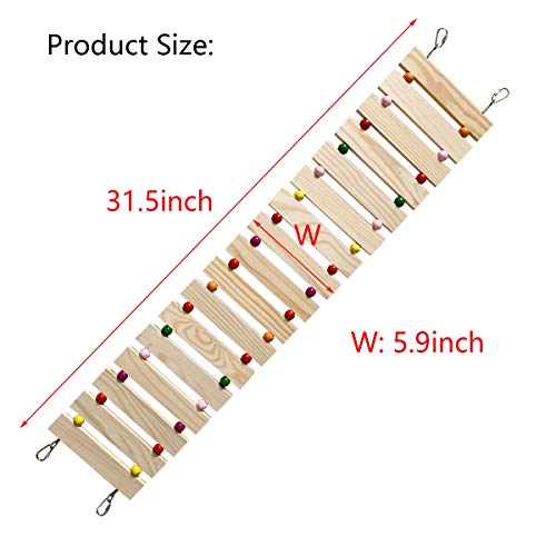 Chicken Coop Toy - Natural Wood Chicken Ladder, Swing, Perch for Hens, Poultry, Rooster, Chicks - size: S