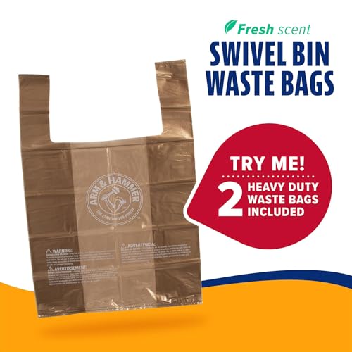 Arm & Hammer Pooper Scooper for Extra Large Dogs Heavy Duty, Outside Yard Dog Poop Scoop Pet Waste Clean Up with Bag Attachment - 2 Waste Bags Included | Includes 2 waste bags plus an attachment to hold them, keeps hands clean while picking up after pets