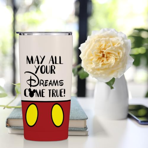 Jztco Magic Cartoon Mouse Inspired Straight Skinny 20 oz Tumbler | Mouse Themed Gifts for Women Girls Friend Bestie Water Bottle Coffee Mug Insulated Tumblers Thermal Cup for Vacation Trip - color: Multi 1304