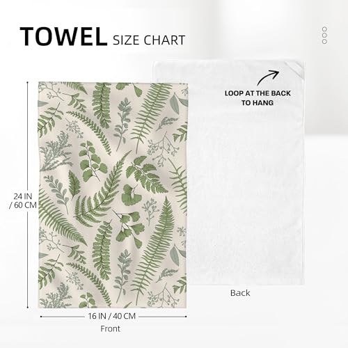Cute Botanic Dish Towels for Drying Dishes Sage Green Kitchen Towels | Set of 2 Absorbent Herbs Leaves Decorative Hand & Tea Tewel for Kitchen Baking Bar Spring Summer Decor - color: Cute Botanic