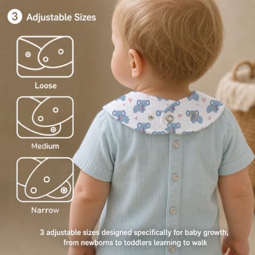 Baby Organic Cotton Teething Cloth Newborn Baby Burp Cloth Bandana Drool Cloth for Drooling Cotton Baby Gifts - color: Elephant