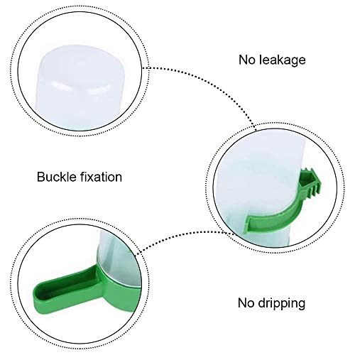 4 Pcs Bebederos para Pajaritos Parakeet Water Dispenser Automatic No Leak | Durable plastic no-leak design for cockatiel budgie lovebird parrot cage. Auto waterer, transparent shell, easy clamp mount.