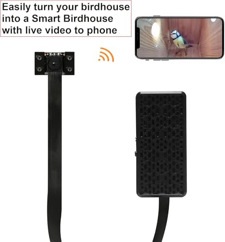 WIWACAM WiFi Bird Box Camera, 4K HD Snapshot 2K Video, Designed for Birdhouse birdhouses, for Robins Wrens Tree Swallows, Live Video to Phone, Easy Install, Night Mode, microSD Card Slot