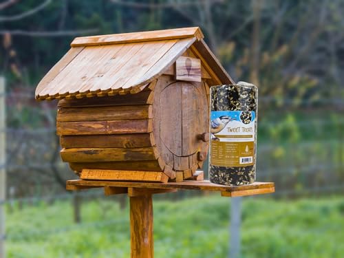 Evergreen Farm and Garden Birdseed Cylinders with Hole - Bird Seed for Outside Wild Birds (Small Cylinder, Tweet Treats 2pc) - size: 3.5 Pound (Pack of 1)