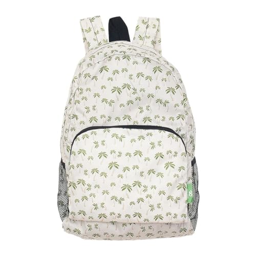 ECO CHIC Hiking Lightweight Packable Backpack - Foldable Daypack for Travel & Hiking & Outdoor Adventures - Waterproof Backpack from Recycled Materials (Palm Tree Beige) - color: Palm Tree Beige