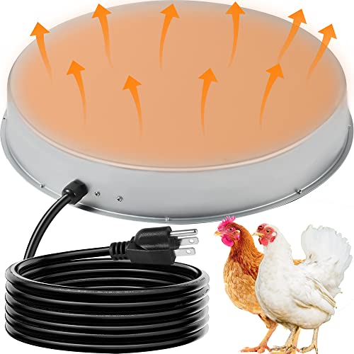 Poultry Chicken Water Heater: Chicken Water Heater Base for Winter, for Plastic/Metal Poultry Watere Under 6 Gallons, Heated Waterer for Chickens 125W - size: 15 inch (1-Pack)