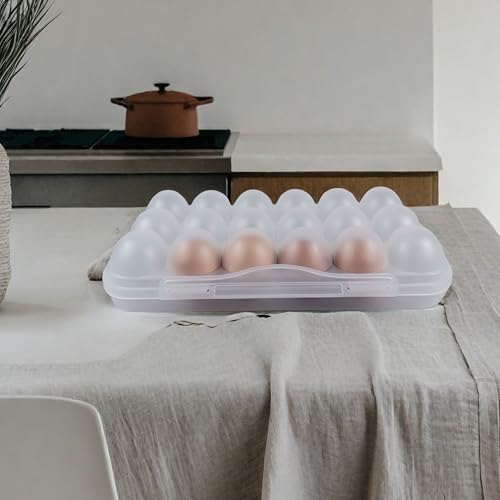 ZeQi Shatterproof Clear Reusable Plastic Egg Storage Container, Travel Egg carrier (18Grid) - size: 18Grid