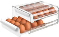 Fridge Organizers and Storage, Egg Organizer Container for Refrigerator | Large Capicity Transparent, Stackable Plastic Egg Holder