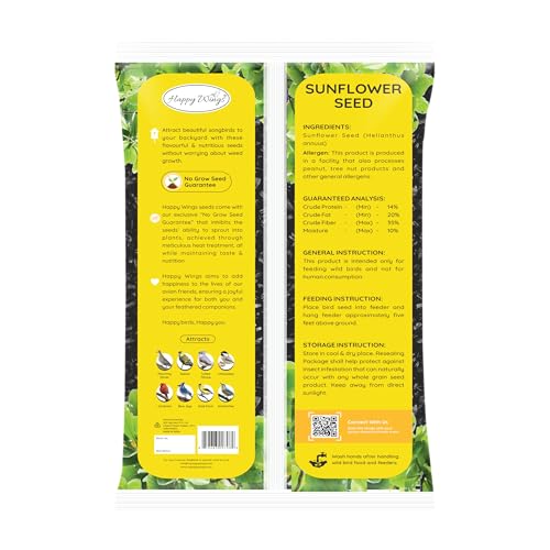 Happy Wings Thistle Seed & Sunflower Seeds Bird Food Combo, 5 LB x 2 Pack | Oil Rich, High Fat & Energy Content, Single Grain, USDA & BRC-GS Approved, Finches, Sparrows, Chickadees, Cardinals, No Mess - size: 5 lb Thistle/Sunflower Seed Combo