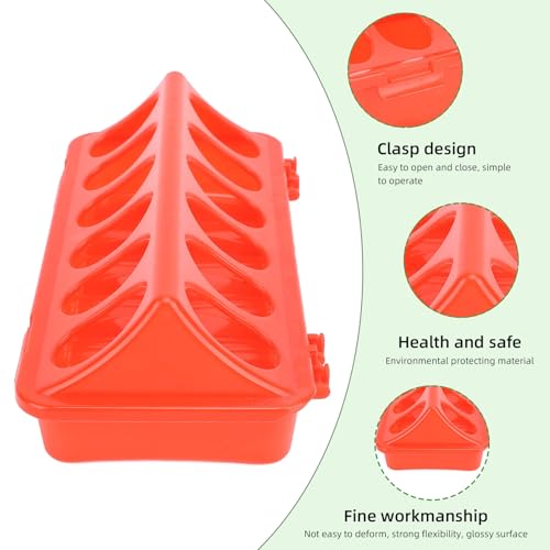 10 Set Flip Top Poultry Feeder, Flip Top Chick Feeder Plastic Quail Small Poultry Feeding Tray 12 Trough Dish Dispenser for Chicken Duck