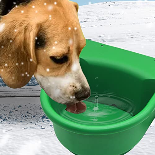 Automatic Heated Waterer Bowl for Dogs &Livestock,100W Heating Power | 4L Outdoor Pet Thermal-Bowl,Float Controlled,For Horse,Dog,Cat,Chicken,4ft Chew-Resistant Cord,Freeze proof