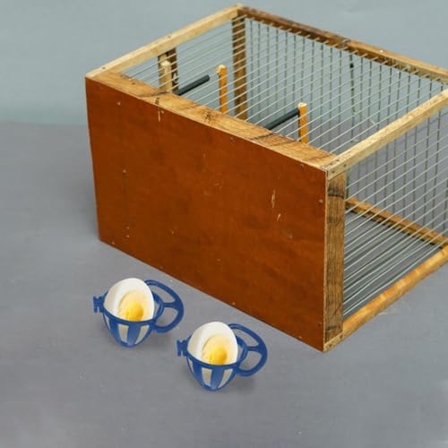 Hanging Bird Food Basket 10-Pack Cage Cup Feeders for Fruits Vegetables and Eggs Multi Functional Egg Holder for Parakeets Small Birds and Songbirds 2.75 X 2.67 X 1.37 in