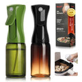 Oil Sprayer 150ml glass bottle. Upgraded Version.Fine Mist Spray Bottle for Air Fryer, Olive Oil, Avocado Oil, Healthy Nonstick Frying, Commercial & Home Kitchen Use (Dark Black and Green) - style: Dark Black and Green