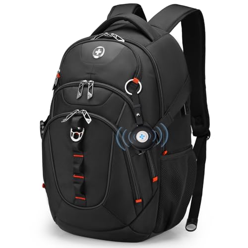 Swissdigital Laptop Backpack with USB Charging Port, Travel Backpack Fits 15.6 inches Computer, 31L Backpack for Men | SD8039508F-01 - color: Black-b-finder