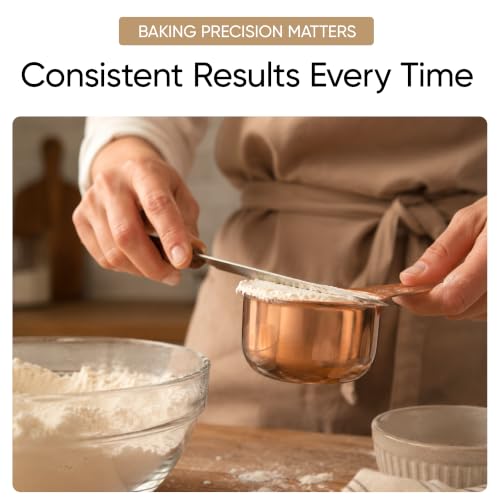 Color Up ½ Cup Measuring Cup (120 ml) – Premium Copper Stainless Steel, Accurate for Wet & Dry Ingredients, Embossed Markings, Easy-Pour Spouts, Dishwasher-Safe, Kitchen Essential - size: 1/2 Cup (120 ml) Copper