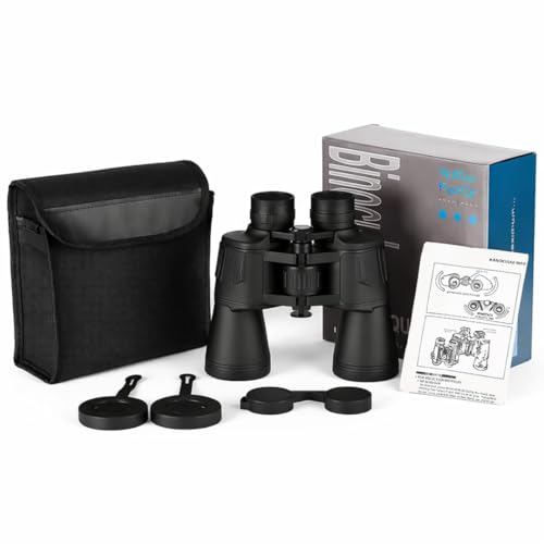 10x50 Magnification Professional High-Power Binoculars for Adults – HD Vision with 50mm Objective Lens, K9 Prism, Durable Design for Bird Watching, Hunting, Stargazing, Sports & Outdoor