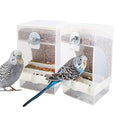 PINVNBY 2 PCS No Mess Bird Feeder, Automatic Bird Feeder for Cage, Seed Food Container Cage Accessories for Parrot Budgerigar Canary Cockatiel Finch Parakeet Green Cheek Conures Parrotlets Lovebirds