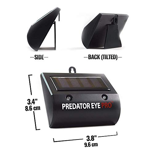ASPECTEK Predator Eye PRO Solar Animal Repeller - 2 Pack, Red Flashing Light Deterrent for Cats, Dogs, Foxes, Birds, Skunks, Deer and Raccoons, Outdoor Pest Control for Garden, Farm, Fence and Coop - style: Predator Eye Pro