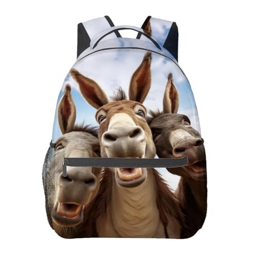 Donkey Backpack Travel Backpacks Laptop Rucksack,School Bookbag for Women Kids Boys Girls,Animal Back Pack Accessories Bags,Ideal Gifts for Work, Outdoor Adventures - color: Color68