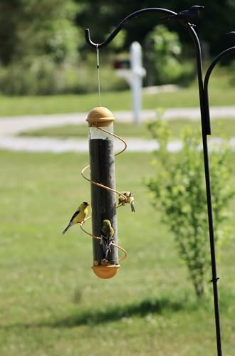 Bird Quest SBF2Y 17" Spiral Thistle Bird Feeder - Yellow