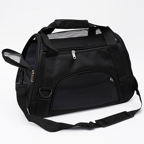 MuchL Pet Carrier Soft-Sided Carriers for Cat Carriers Dog Carrier for Small Medium Cats Dogs Puppies Pet Carrier Airline Approved Cat Dog Pet Travel Carrier (Small, Black) - color: Small-Black