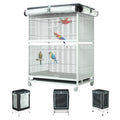 Large Bird Cage Cover - 600D Cage Covers for Night, Good Night Bird Cage Cover for Large Birdcage,Indoors or Outdoors (M) - size: 32.0"L x 21.0"W x 52.0"H