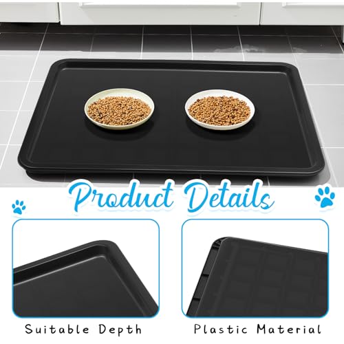 Suzile 4 Pack Heavy Duty Dog Crate Replacement Tray for 42 Inch Wire Dog Crates, Leakproof Plastic Kennel Pan, Thickened Cage Floor Liner, Easy Clean Crate Pan Replacement for Pets, Multipurpose Tray