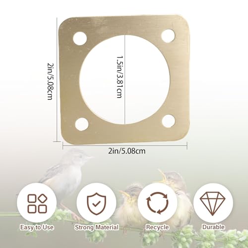 4 Pieces Metal Birdhouse Guard Entrance Metal Protector for Eastern Houses Baffle Mounting
