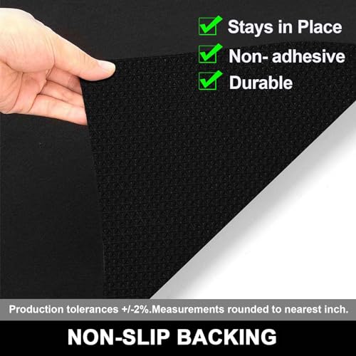 AiBOB Garage Floor Mat, 60 X 40 inches, Oil Spill Mat Under Car, Waterproof Backing Absorbent Pad Protects Floor, Durable, Reusable, Black - size: 3'4" x 5' (Rectangular)