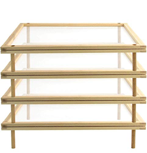 Eppicotispai Set of 4 Stackable Food Dryers to Assemble into a 4-Tier Food-Dryer Rack