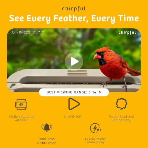 Birds Choice Smart Bird Feeder with Camera | Solar Powered Bird Watching for Outdoors | AI to Identify Bird Species, Capable of Real-Time Streaming | Wireless with Camera, Waterproof Construction | AI Species Recognition Motion-Activated Ultra HD Video an