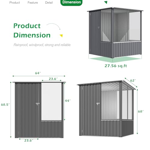 AECOJOY Outdoor Large Bird Cage, 5x5 Ft Aviary | Walk-in Parrot Aviary Cage, with Lockable Doors & Ventilated Mesh for Macaws, Canaries, Budgie and Lovebirds