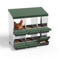 Garvee 6-Hole Chicken Nesting Box with Removable Lid, Metal Chicken Coop with Roll Away Design/Easy Egg Collection/Ventilation Holes, for Chicken Coops, Duck Coops and Hens (Green) - color: GREEN, size: 31.9"L x 20.5"W x 31.1"H