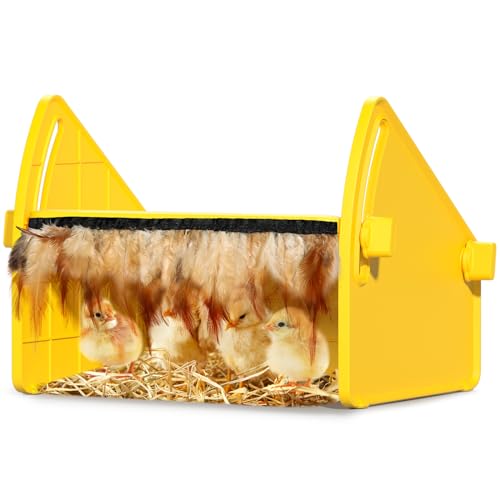 Heating Brooder Plate for Chicks Ducklings, Adjustable Brooder House for Keeping Poultry Warm(Yellow, M) - color: Yellow, size: 8.6"L x 9.8"W x 13.0"H