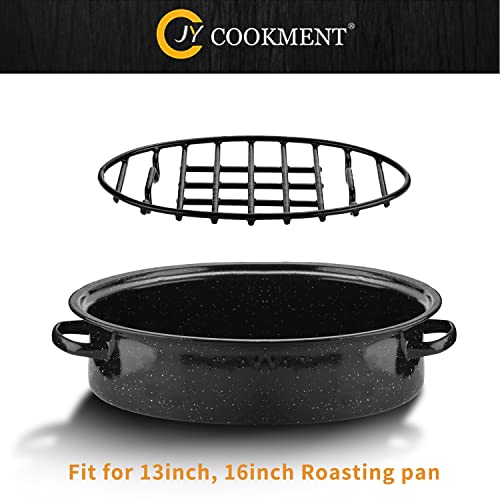 Cooling Roasting Rack with Integrated Feet, Enameled Coating, PTFE Free, Great for Cooking, Drying, Grilling, Dishwasher Safe (10inch*6.5inch) - size: 10*6.5inch