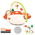 Thickened Baby Play Gym, Machine Washable Playmat | Extra Large Activity Mat, Tummy Time Mat with 5 Detachable Toys for Motor Skills, Non-Slip Bottom, For nursery, Mushroom