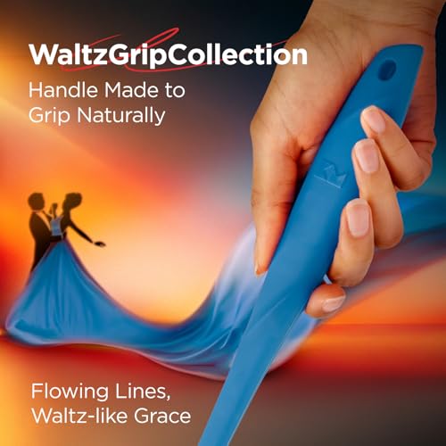 Kitchen Mama WaltzGrip Platinum Silicone Basting Pastry Brush, Blue | Heat-Resistant, For Cooking, Baking, Grilling, Spreading Oil or Butter, Dishwasher-Safe - color: Blue
